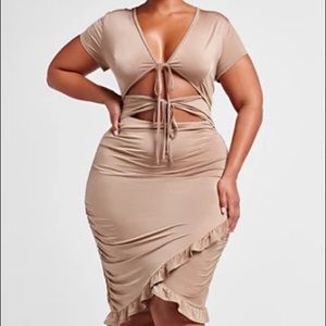 Beautiful Taupe Fashion to Figure Dress